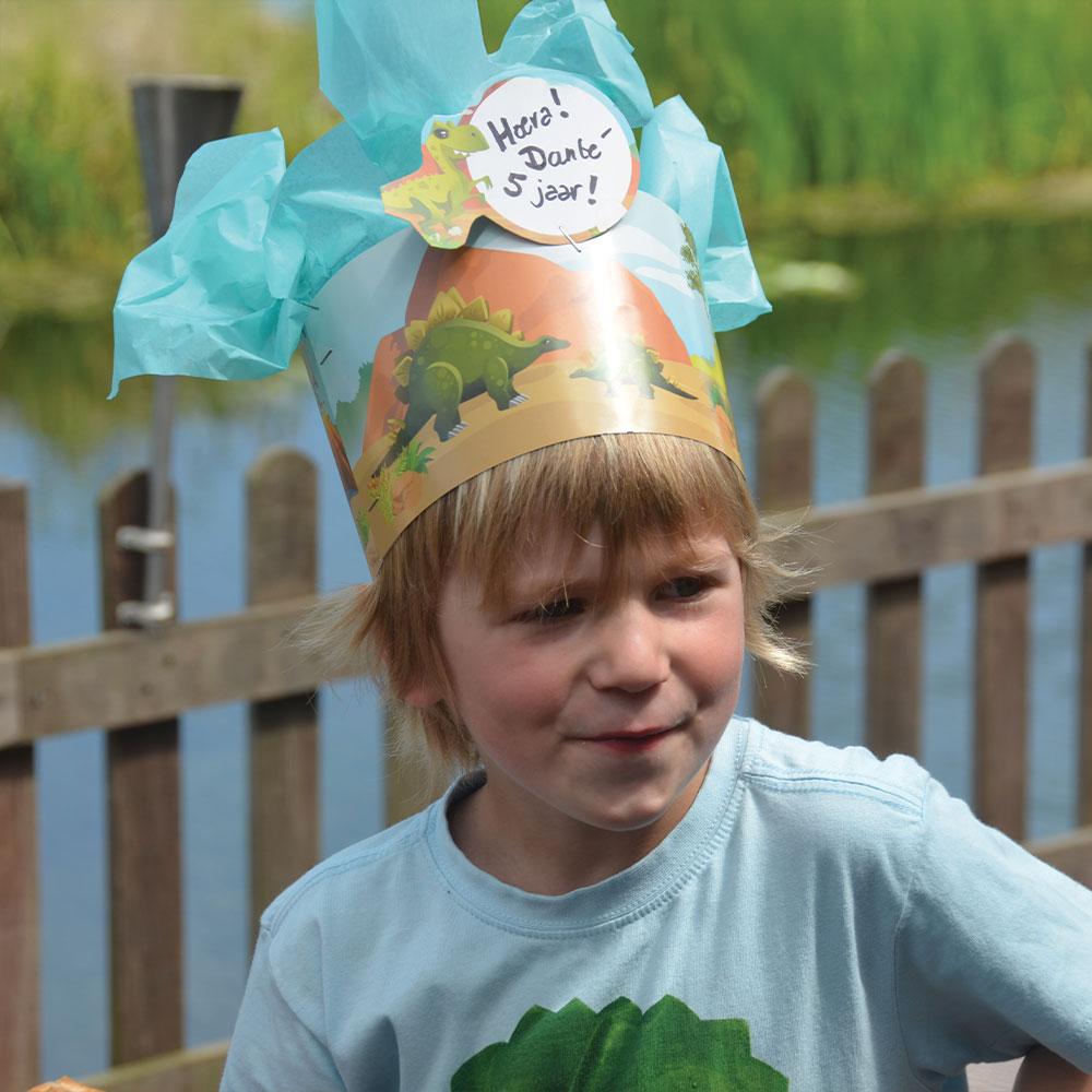 Dino feestmuts kinderfeestje