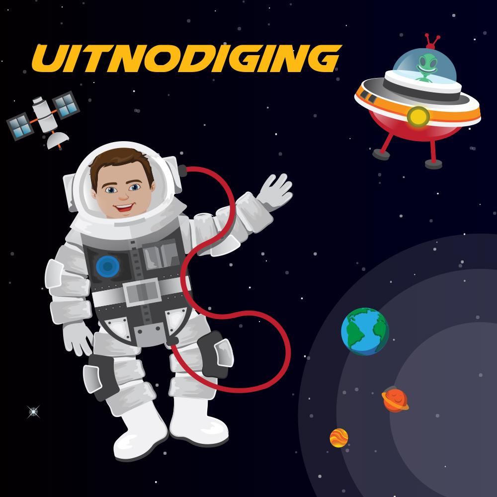 Ontdek de astronauten uitnodiging van Make My Moment