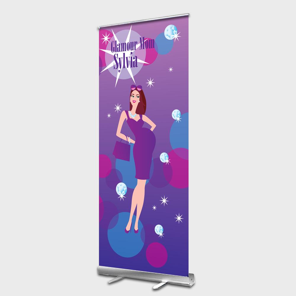 Glamour mom roll up banner