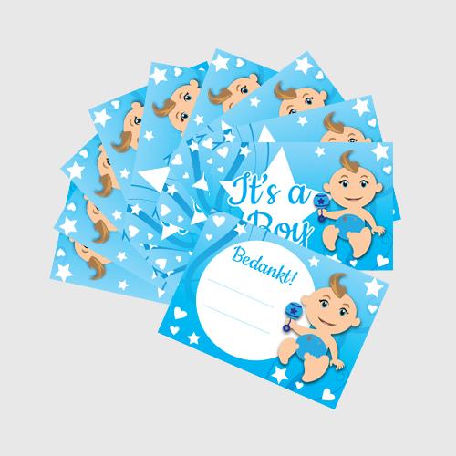 It's a boy bedanktkaartjes 