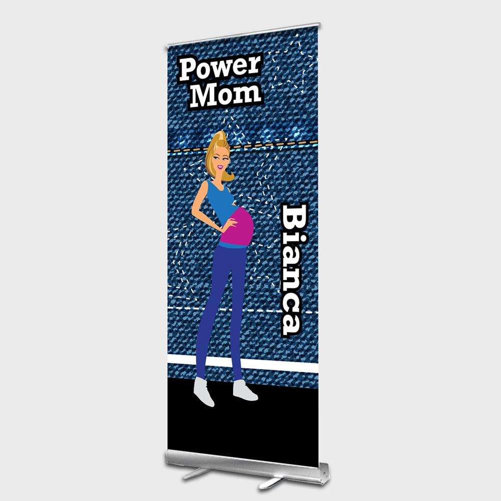 Power Mom roll up banner