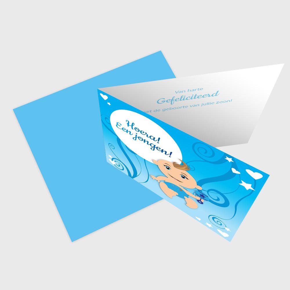 jongen geboren felicitatie kaartje