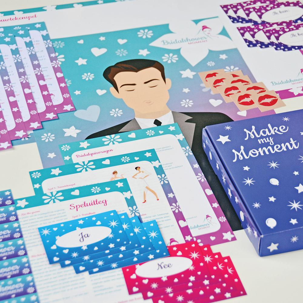 Diverse spellen voor bridalshower in het spellenbox van Make My Moment